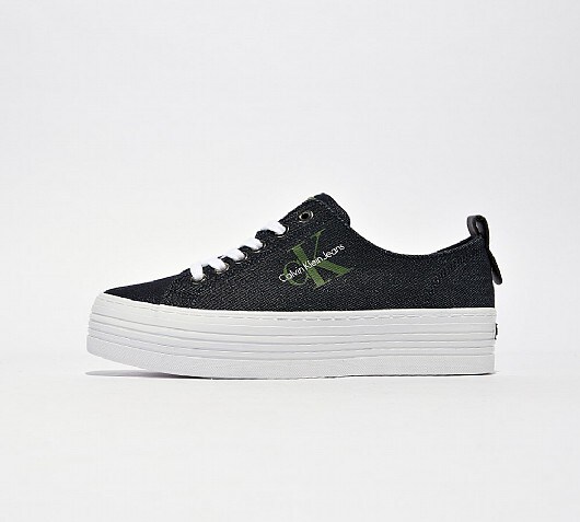 Calvin Klein Womens Zolah Canvas Platform Trainer