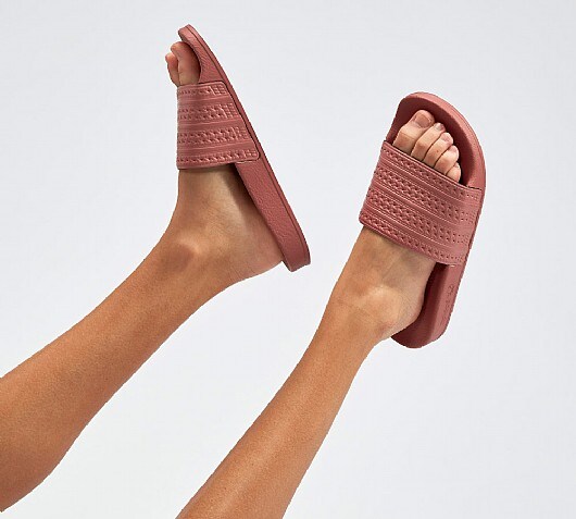 adilette slides ash pink