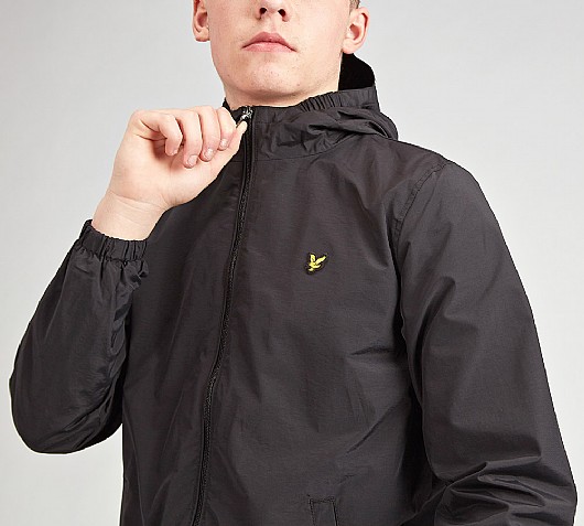 Lyle and Scott Zip Hooded Jacket - Black