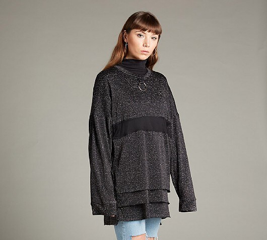The Ragged Priest Womens Glitter Anti Knit Dress