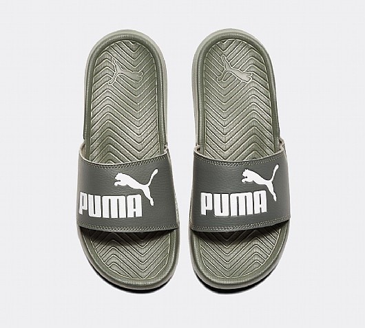 puma slides womens grey