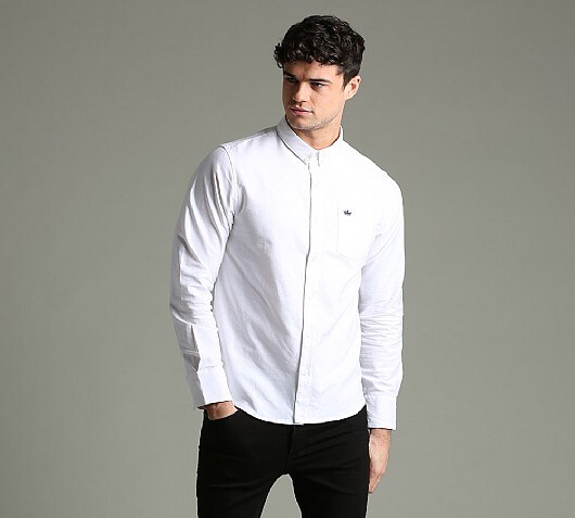 Brave Soul Pompei Oxford Long Sleeved Shirt