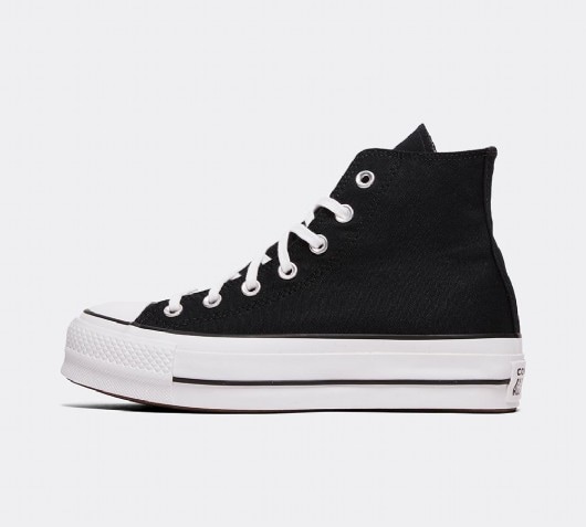 Converse Womens Chuck Taylor All Star Lift Hi Trainer | Black / White | Footasylum