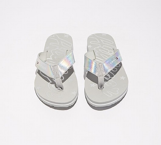 tommy hilfiger white flip flops