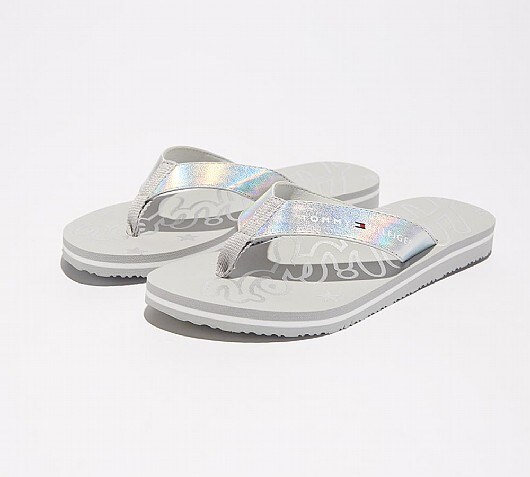 tommy hilfiger mirror slides women's