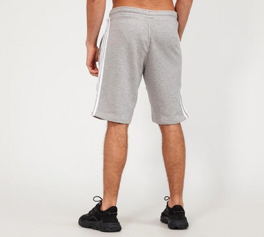 adidas originals 3 stripe fleece shorts