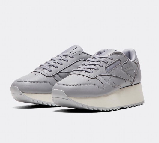 reebok classic leather double trainers