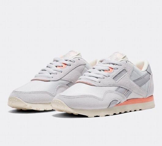 reebok classic nylon white grey