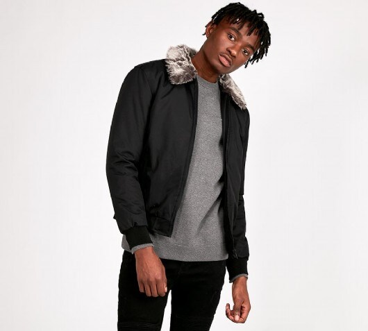 Image of Aaron MA2 Fur Collar Bomber Jacket