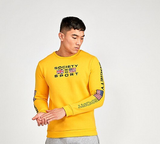 Society Sport Flag Print Sweatshirt