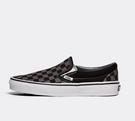 vans slip on black pewter