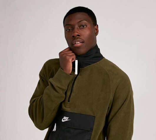 nike seasonal polar fleece half zip jacket