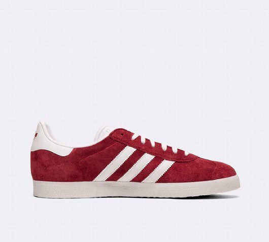 mens adidas burgundy gazelle trainers