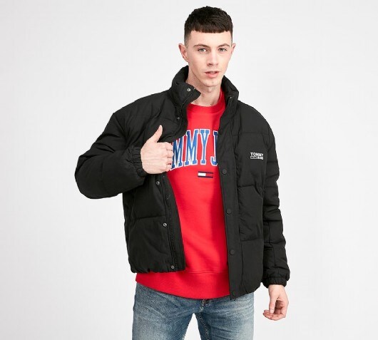 tommy jeans black padded jacket