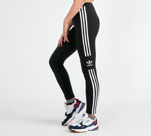 adidas 3 stripe leggings black