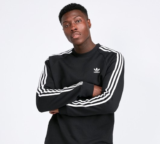 adidas originals 3 stripe sweatshirt