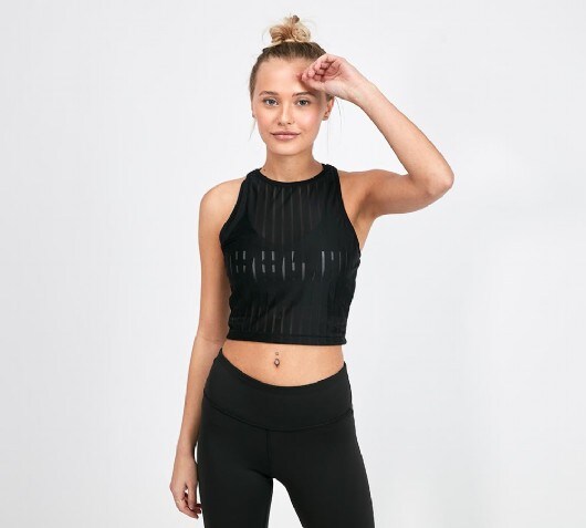 Image of Womens Dance Mesh Crop Top
