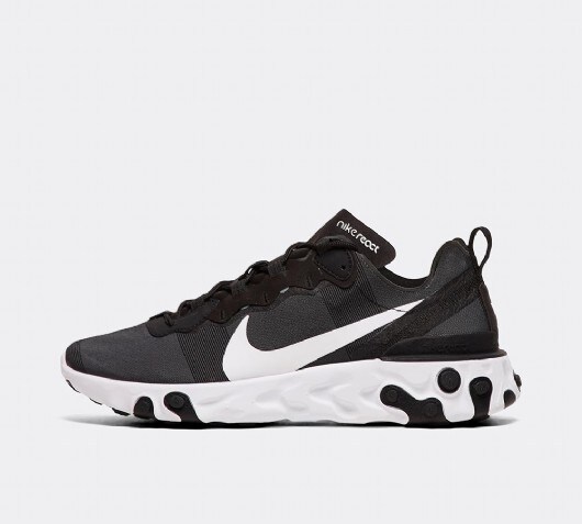 nike react element 55 trainers in black