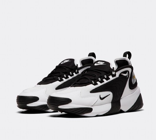 nike zoom 2k trainers in white and grey