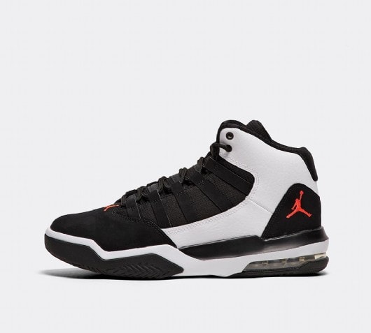 Jordan Junior Jordan Max Aura Trainer | Black / Grey / Red | Footasylum