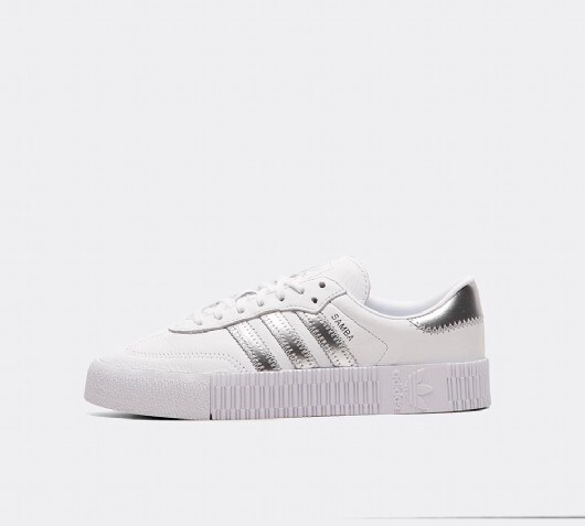 adidas white and silver trainers