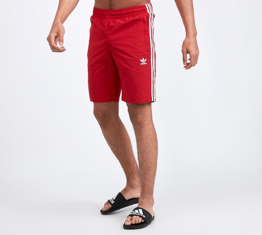 red adidas shorts