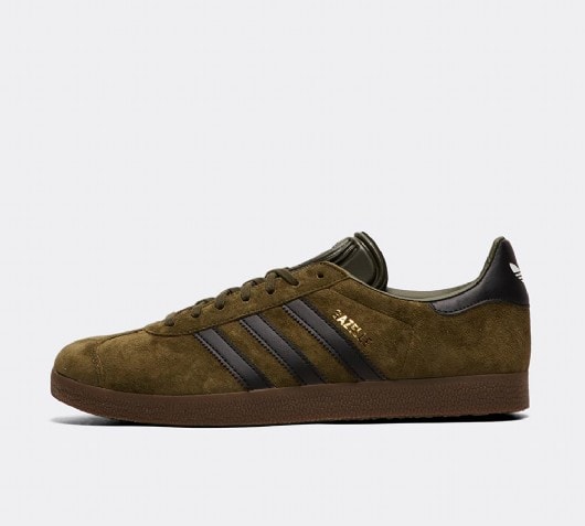 adidas gazelle trainers night cargo black gum