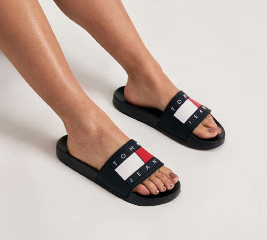 black pool slides womens