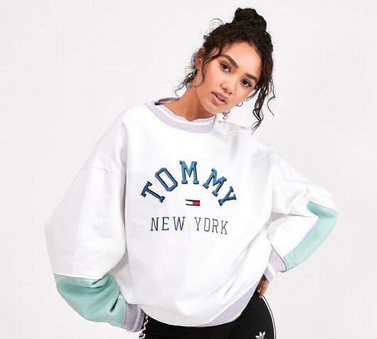 tommy jeans womens pastel colourblock sweatshirt