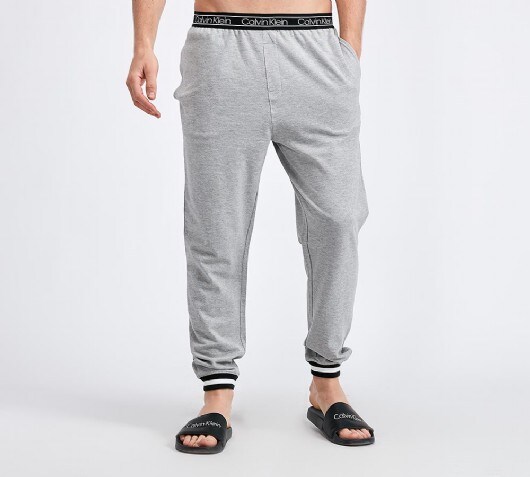 calvin klein logo waistband jogger in grey