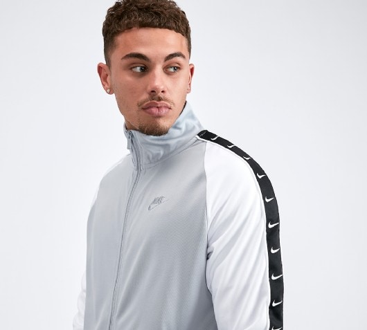 nike grey track top