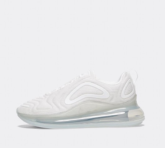 Nike Junior Air Max 720 Trainer | White / White / Metallic Silver |  Footasylum