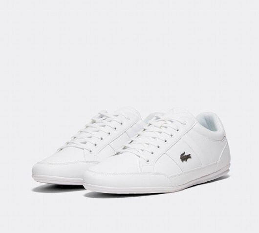 white lacoste chaymon trainers