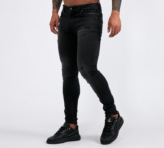 black ripped skinny jeans mens footasylum