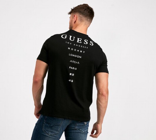 guess t shirt backprint