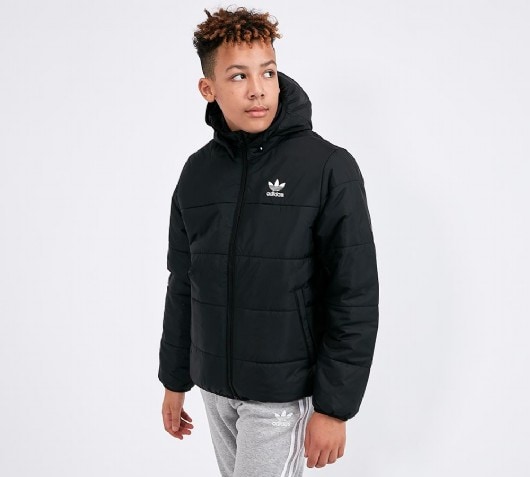 adidas originals logo padded jacket in black