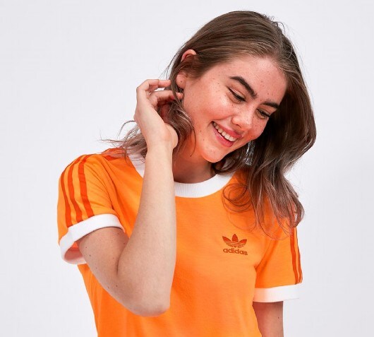 womens orange adidas t shirt