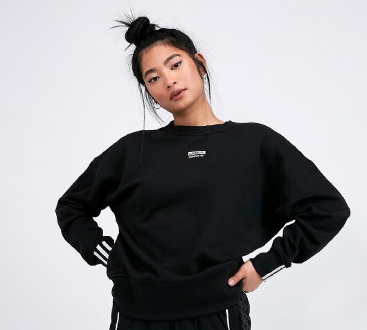 originals womens ryv sweatshirt black  white