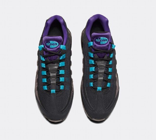 Nike Air Max 95 LV8 Trainer | Black Court Purple Teal Nike Air Max 95 LV8 Trainer | Black Court Purple Teal