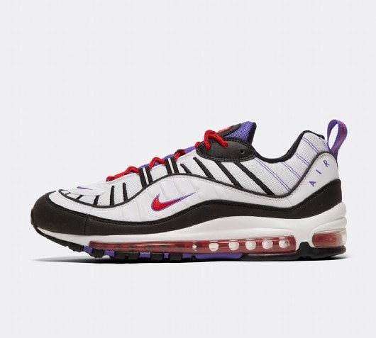 nike air trainer white black purple