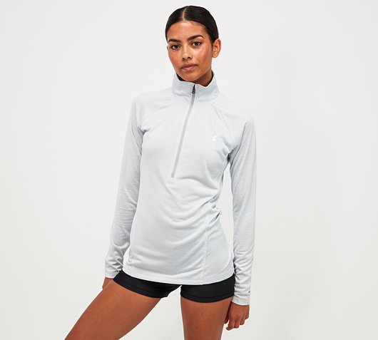 Under Armour Womens Tech Twist Half Zip T-Shirt | Grey | Footasylum