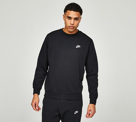 black crew neck sweater nike