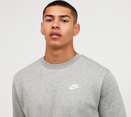 Nike Club Sweatshirt | Dark Grey Heather | Footasylum