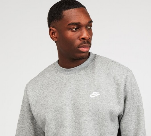 Nike Club Sweatshirt | Dark Grey Heather |