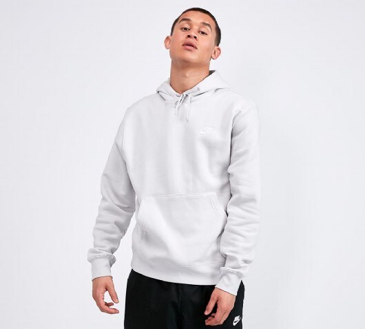 nike club hoodie grey