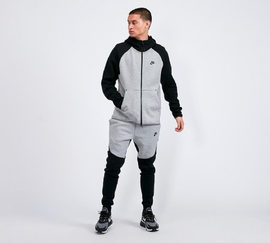 mens nike tech tracksuit grey