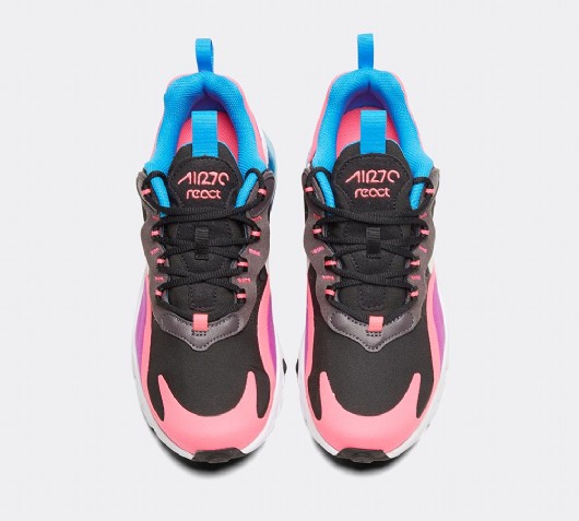 white & pink air max 270 knit trainers junior