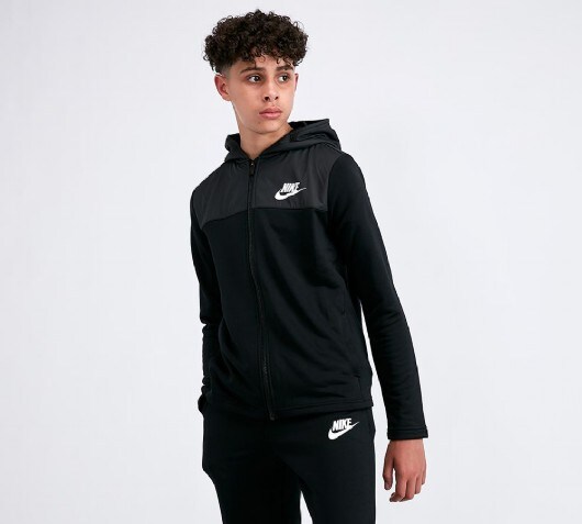 nike tracksuit junior black