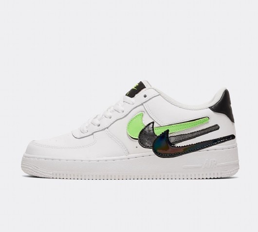 black and white nike air force 1 junior