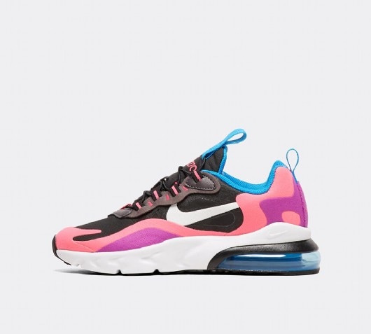 black white and pink nike trainers